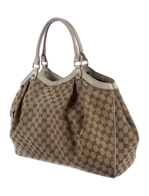 tote women gucci purse|gucci canvas large tote.